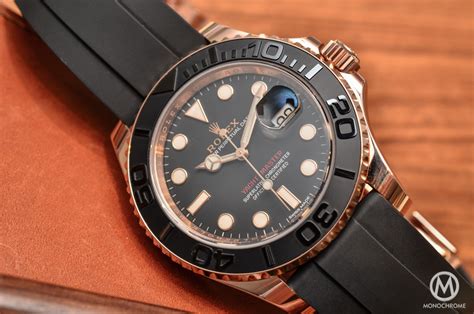 rolex yacht master with rubber strap|Rolex rubber strap yachtmaster.